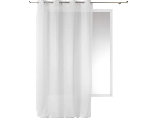 Douceur d`Interieur gardin med maljer hvit LINAHE, 140 x 260 cm