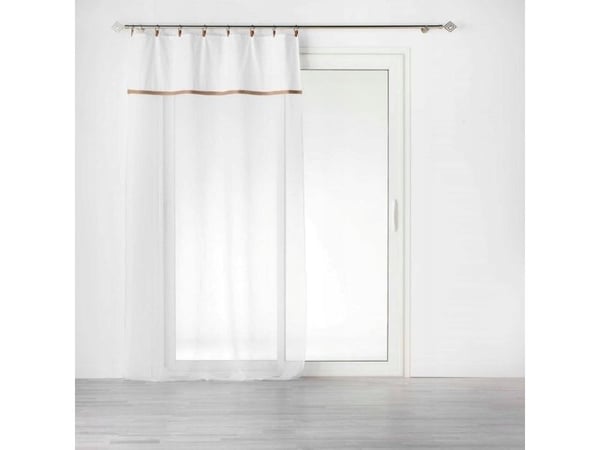 Douceur d`Interieur gardin til stue med ringfester LEANA, voile, 140 x 240 cm