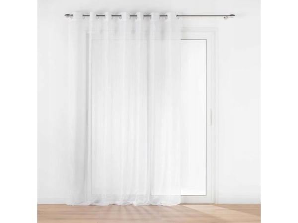 Douceur d`Interieur ferdigsydd gardin med glatt voile LISSEA hvit