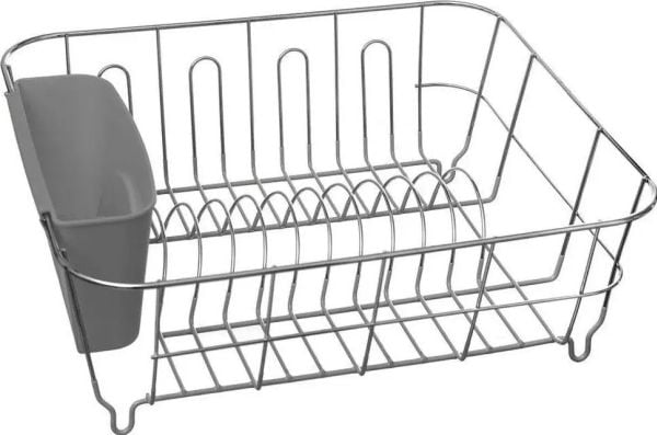 5five avdryppskål for oppvask, metallkonstruksjon med plastbeholder til bestikk