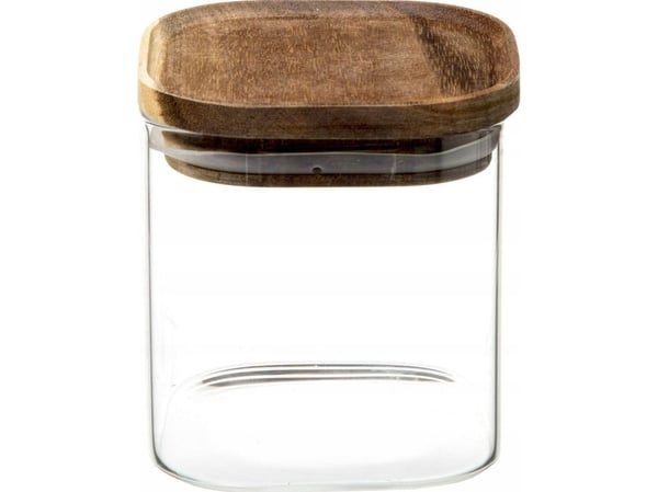 5five oppbevaringsboks i glass med lokk i akasietre, 0,6 L