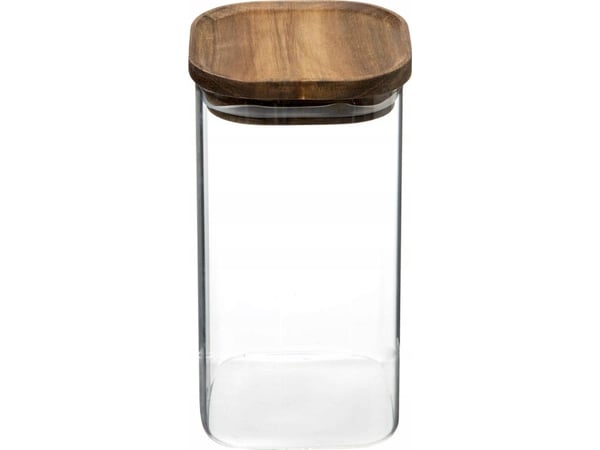 5five glassbeholder med lokk i akasietre, 1,3 L