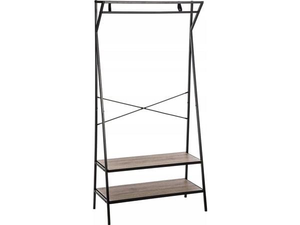 5five klesopphenger med hyller til sko, 160 x 80 x 38 cm, stang, åpent skap