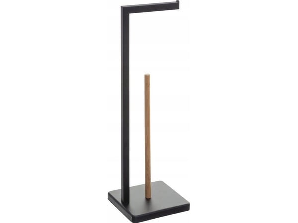 5five toalettpapirholder med reserve NATURELO, metall, farge svart