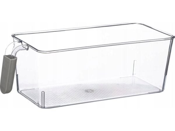 5five förvaringsburk för mat till kylskåp + hållare 30x12x11 cm, transparent