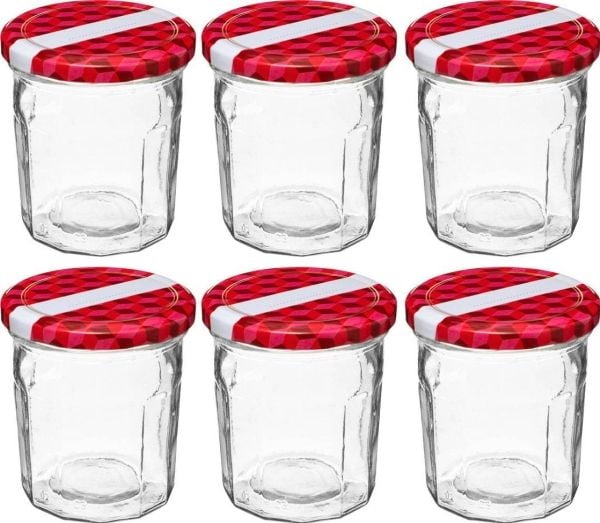 5five glasskrukker til syltetøy, 6 stk, 280 ml