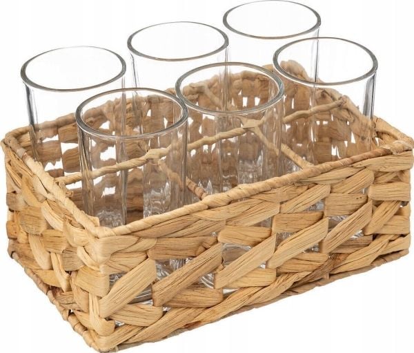 Secret de Gourmet glass til drinker i flettet kurv, 6 stk