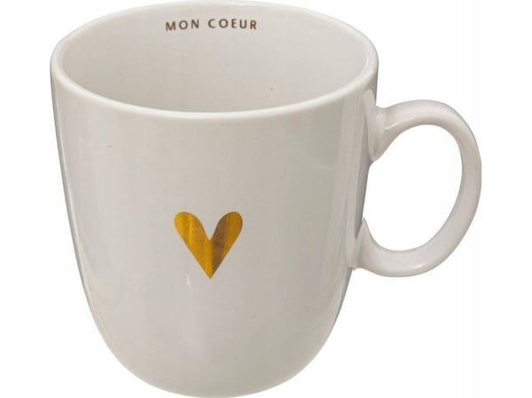 Secret de Gourmet keramikkkrus hvitt med hjerte FLORAL 300 ml