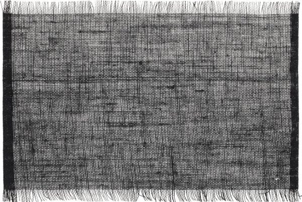 Secret de Gourmet bordbrikke med frynser, 45 x 30 cm, svart
