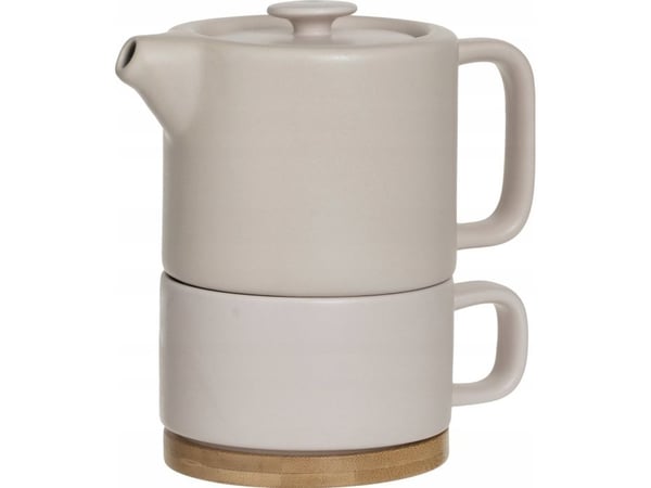 Secret de Gourmet tekanne med kopp NATURAL 800 ml lys rosa