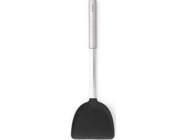 Brabantia Wok Turner, Stekespade, Sort, Sølv, Silikon, Rustfritt stål, Rustfritt stål, 280 °C, 105 mm
