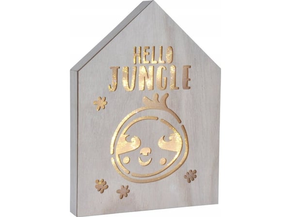 Douceur d’Interieur veggdekorasjon med LED-belysning 20 x 27,5 cm dovendyr