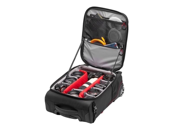Manfrotto Pro Light Trolley Air-50, Tietokonelaukku pyörillä, Notebook-lokero, Musta
