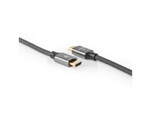 Nedis CVTB35000GY30, 3 m, HDMI Type A (Standard), HDMI Type A (Standard), 3D, 48 Gbit/s, Grå