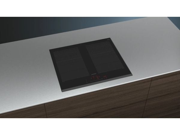 Siemens iQ700 EX651HXC1E - Induksjonskomfyrtopp - 4 plater - Nisje - bredde: 56 cm - dybde: 49 cm - fasett - svart