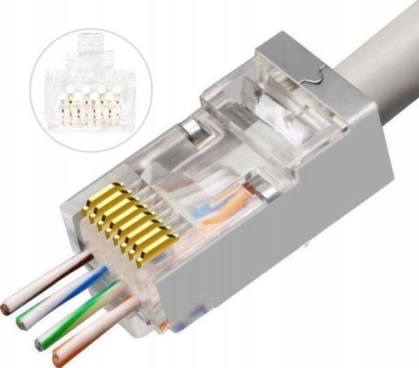 Microconnect KON506-50EZ, RJ45, Hopea, Uros, Suora, Cat6, F/UTP (FTP)