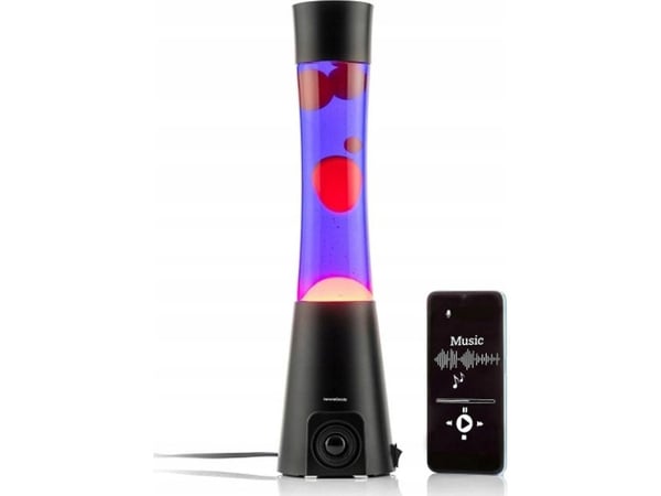 InnovaGoods LAMPA LAVA Z GLOSNIKIEM Maglamp BLACK skrivebordslampe