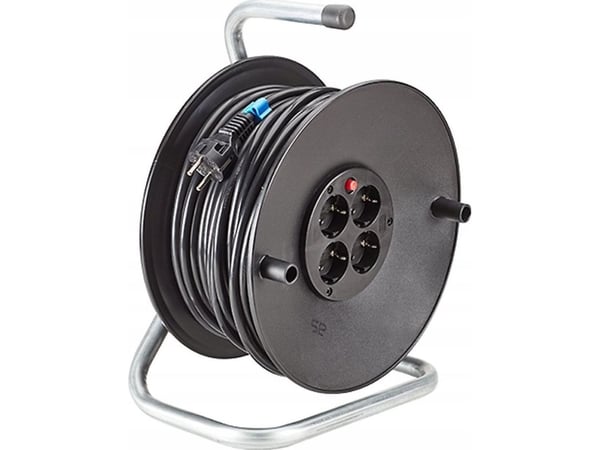Bachmann Cable reel - Effektband - AC 250 V - utgångskontakter: 4 - 50 m sladd - svart
