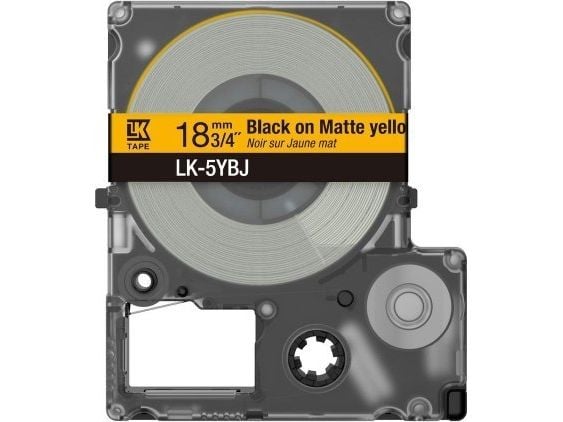 Epson C53S672075, Musta keltaisella, Epson, LabelWorks LW-C410, 1,8 cm