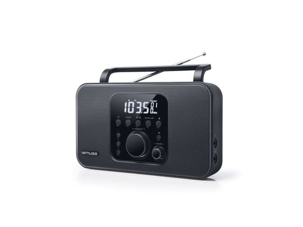 Muse M-091 R, Bærbar, Digitalt, AM, FM, LCD, Hvit, Sort