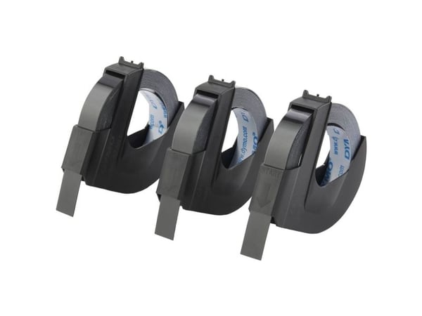 DYMO® 3D-präglingsband 9mm x 3m svart självhäftande - (3 st.)