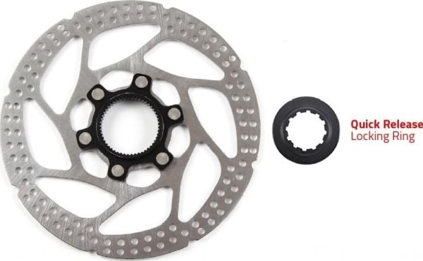 Clarks bremseskiver CLARKS C-CL 180 mm, Centerlock, låsering for Quick Release, sølv
