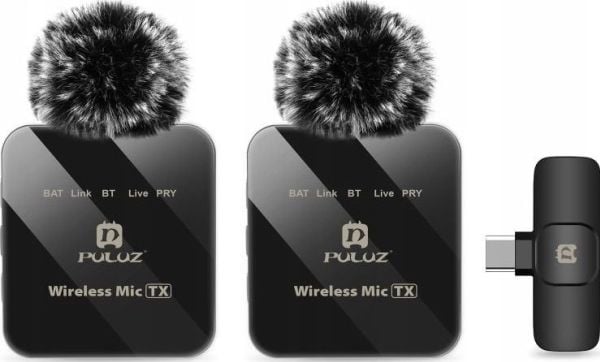 Mikrofoni Puluz 2x USB TYPE-C / USB-C Langaton puhelinside Mikrofoni Puluz / PU648B