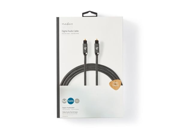 Nedis CATB25000GY30, TOSLINK, Hankjønn, TOSLINK, Hankjønn, 3 m, Grå