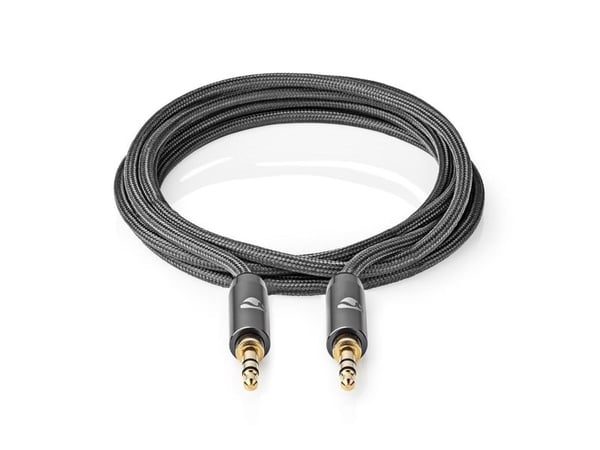 Nedis CATB22000GY50, 3.5mm, Hankjønn, 3.5mm, Hankjønn, 5 m, Grå