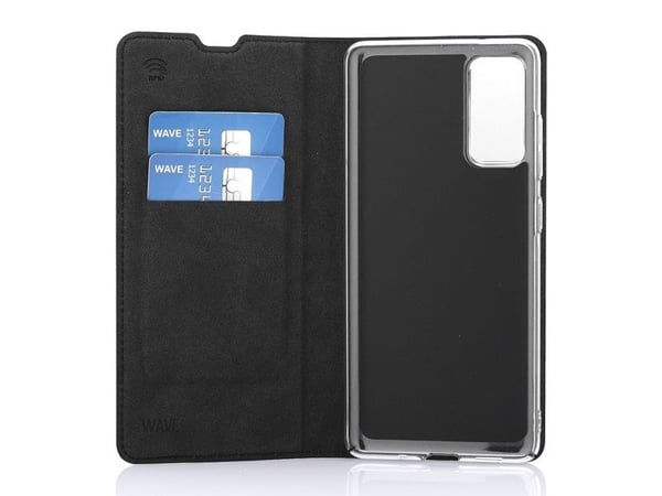 Wave BookCase beskyttelsesdeksel, Samsung Galaxy S20 FE 5G / Galaxy S20 FE, svart