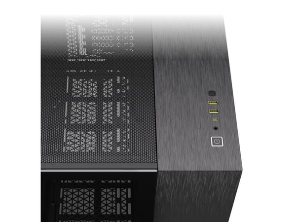 CORSAIR 2500X - Mid tower - micro ATX - sidepanel med vindu (herdet glass) - ingen strømforsyning (ATX) - svart, obsidian aluminum - USB/lyd