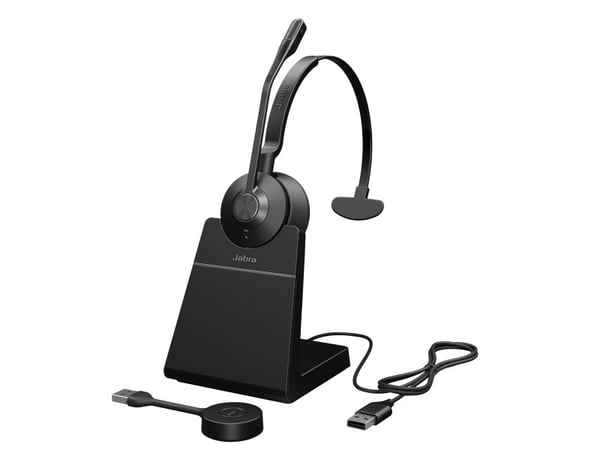 Jabra Engage 55 SE Mono - Hodesett - on-ear - DECT - trådløs - USB-A via DECT adapter - UC-sertifisert