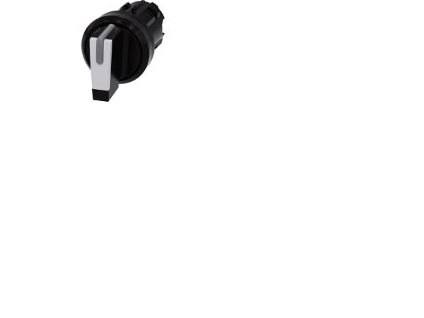 Siemens 3SU10022BL600AA0 3SU1002-2BL60-0AA0 Kääntökytkin Eturengas muovia Musta, valkoinen 2 x 45° 1 kpl