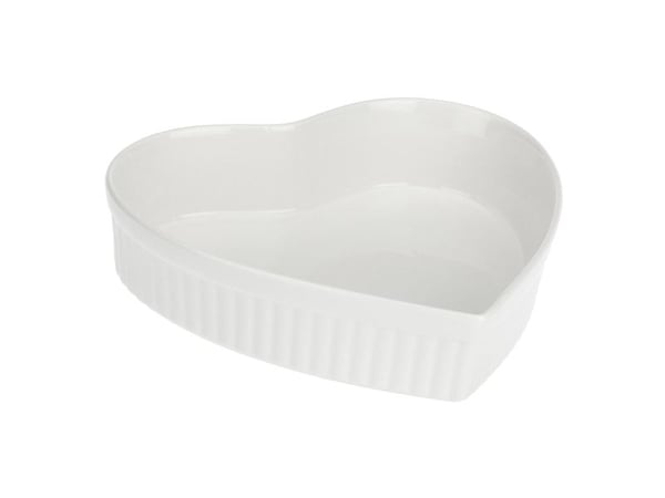 La Porcellana Bianca Cupido hjerte bakeform - hvit, 25 cm