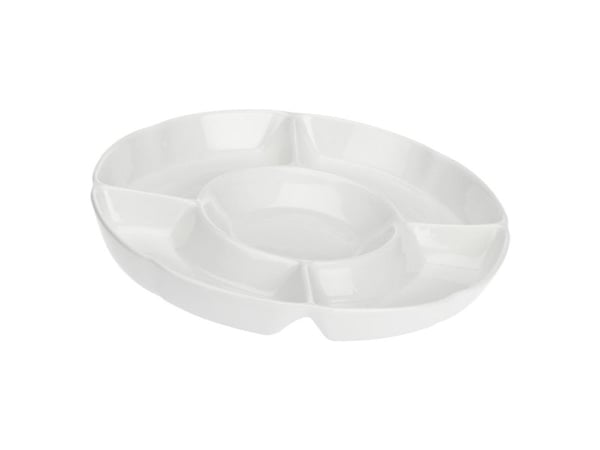 LA PORCELLANA BIANCA CONVIVIO rund snacksfat i porselen 31,5 cm