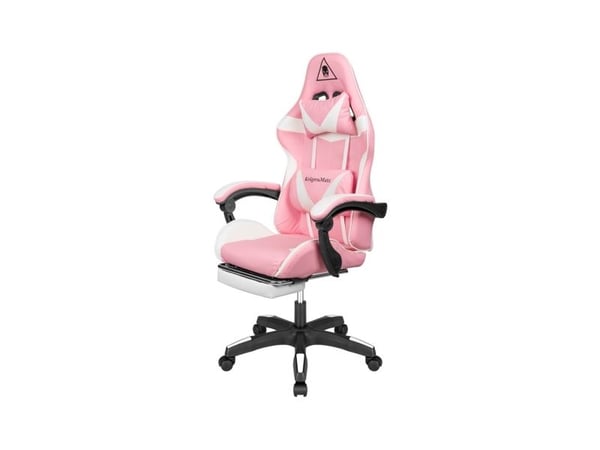 Kruger&Matz GX-150 gamingstol hvit/rosa