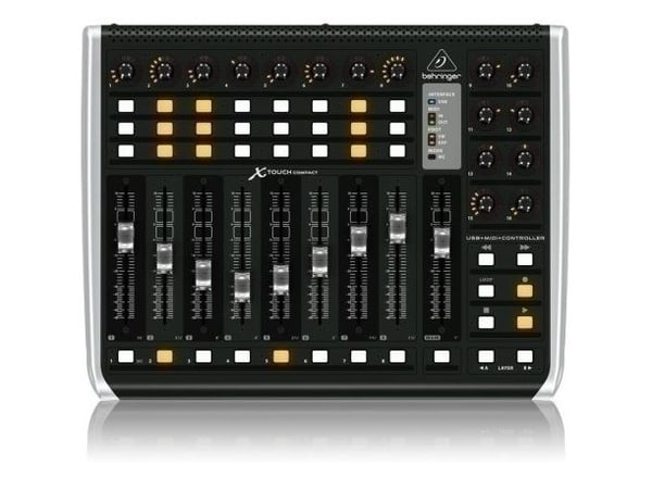Behringer X-TOUCH COMPACT, Knapper, Rotasjon, lysbildeviser, Sort, USB, AC, 100 - 240 V