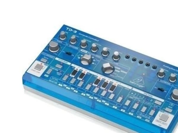 Behringer TD-3-BB baslinjesynt blå transparent