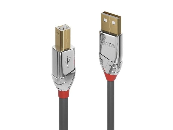 Lindy 36644, 5 m, USB A, USB B, USB 2.0, 0,48 Gbit/s, harmaa