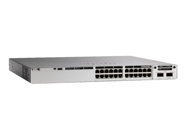 Cisco Catalyst 9300 - Network Essentials - switch - Styrt - 24 x 100/1000/2500/5000/10000 (UPOE) - rackmonterbar - UPOE (560 W)