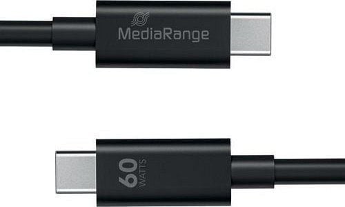 MediaRange MRCS213, 1,2 m, USB C, USB C, USB 3.2 Gen 1 (3.1 Gen 1), 5 Gbit/s, Sort