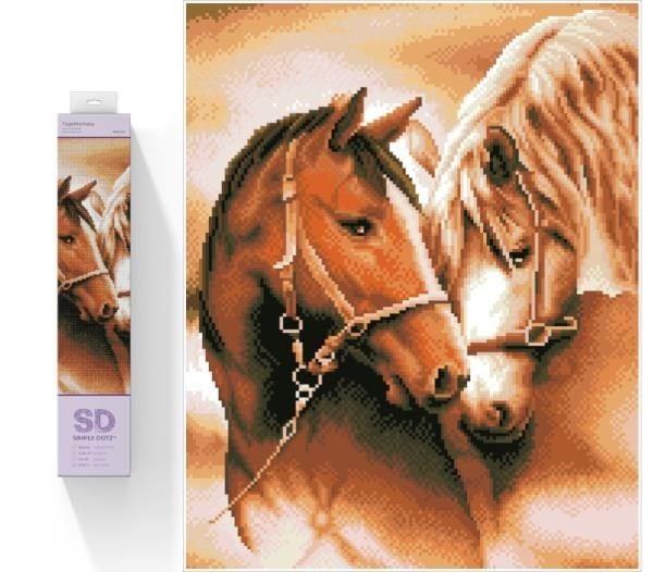 Diamantbroderi Diamant Dotz Diamantmosaikk Hester sammen 40x50cm SD8409