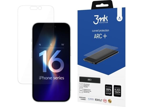 3MK 5903108589048, Apple, iPhone 16 Plus, Slagbestandig, Ripebestandig, 1 stykker