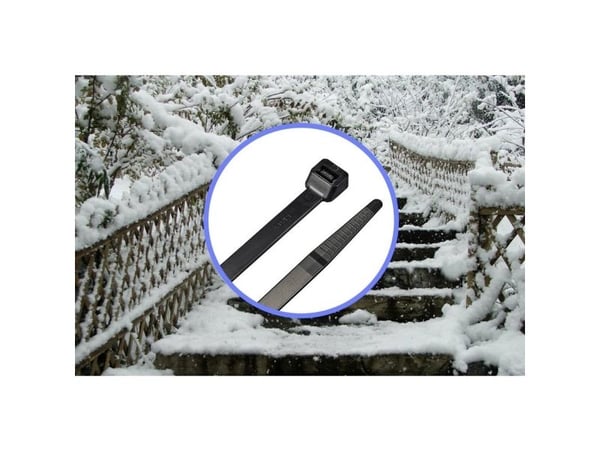 TRU COMPONENTS TC-12523704 Kaapelinside 380 mm 7,6 mm Musta Kylmänkestävyys 100 kpl