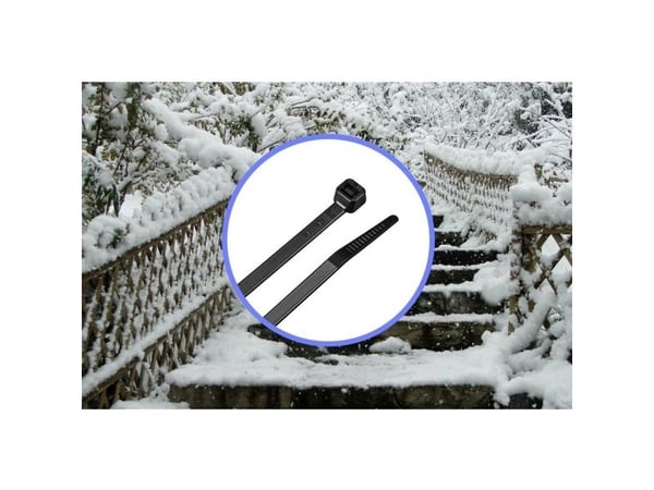 TRU COMPONENTS TC-12523696 Nippuside 250 mm 4,8 mm Musta 100 kpl