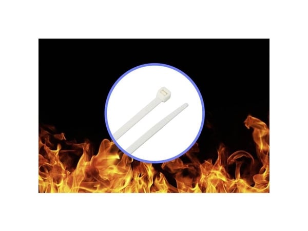 TRU COMPONENTS TC-12533336 Kaapeliside 300 mm 4,8 mm Valkoinen palonesto 100 kpl