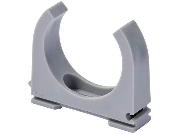 TRU COMPONENTS Kaapeliklipsit TC-12533308 Nippu-Ø-alue 40 mm (max) Harmaa 20 kpl