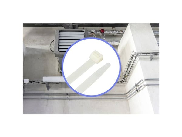 TRU COMPONENTS TC-12533312 Kaapelinside 280 mm 12,7 mm Luonnonvalkoinen HVAC 100 kpl 100 kpl