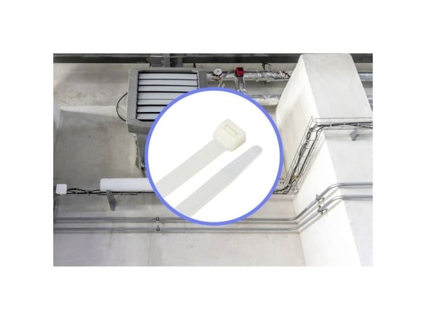 TRU COMPONENTS TC-12626016 Kaapelinside 550 mm 12,7 mm Luonnonvalkoinen HVAC 100 kpl 100 kpl