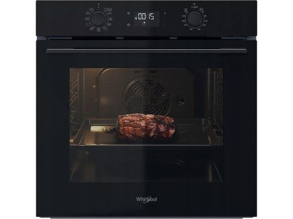 Whirlpool OMK58HU1B - Ovn - innebygd - fordypning - bredde: 56 cm - dybde: 56 cm - høyde: 58.3 cm - med selvrens - Klasse A+ - svart